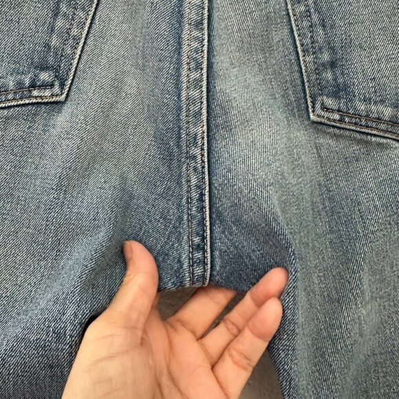 Moussy Vintage Denim Mv Farwell Straight Leg Jeans Cotton Blend Whiskering Fadin - Picture 8 of 14